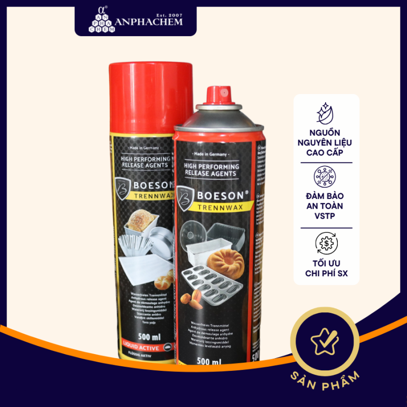 XỊT CHỐNG DÍNH KHUÔN - BOE TRENNWAX SPRAY AKTIV FL 500ML