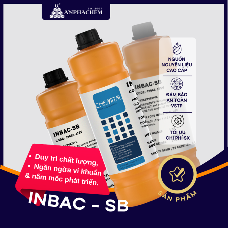 CHẤT BẢO QUẢN DÀNH CHO NƯỚC GIẢI KHÁT/BÁNH/SỐT - INBAC SB