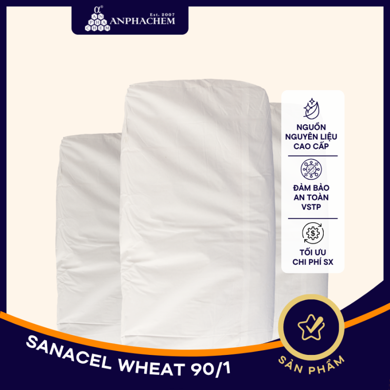 XƠ LÚA MÌ GIỮ NƯỚC CHO THỊT CHẾ BIẾN, MẠCH XƠ 90 - SANACEL WHEAT 90/1